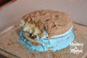 destroyed cake
