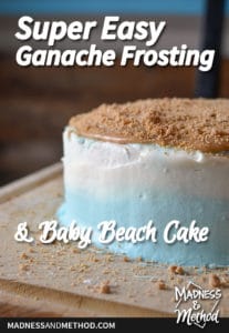 cheater ganache frosting cake