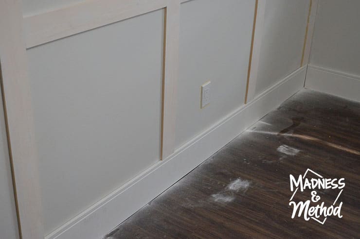 patching and sanding wainscoting