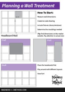 how to plan wall treatments diagram