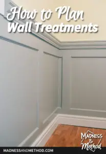 how to plan wall treatments graphic