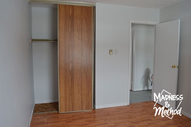 master bedroom closet and door
