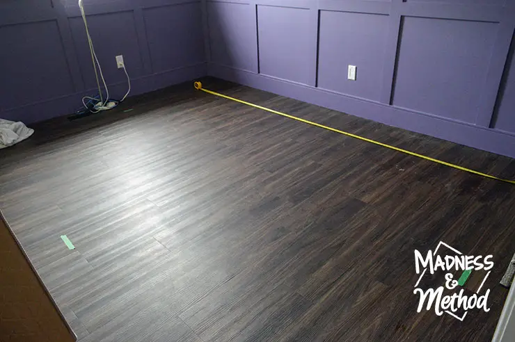 dark vinyl wood look floors in bedroom