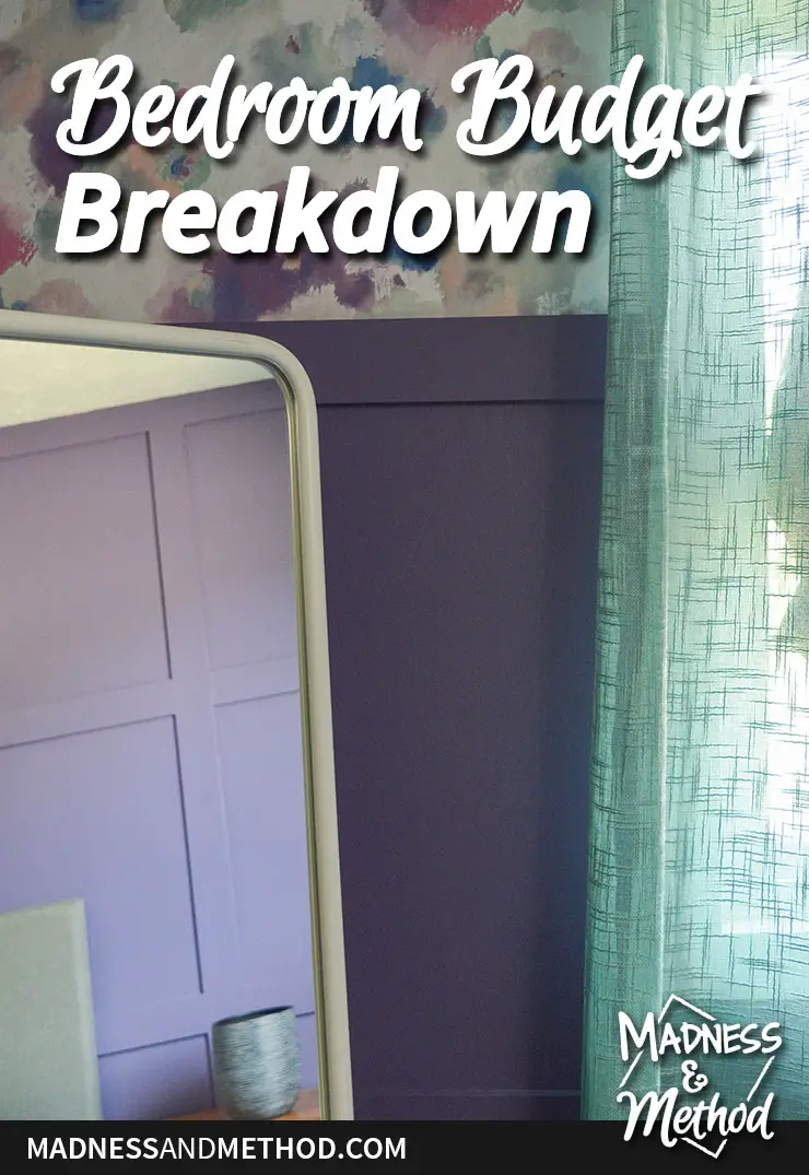 bedroom budget breakdown graphic