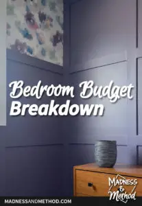 bedroom budget breakdown info