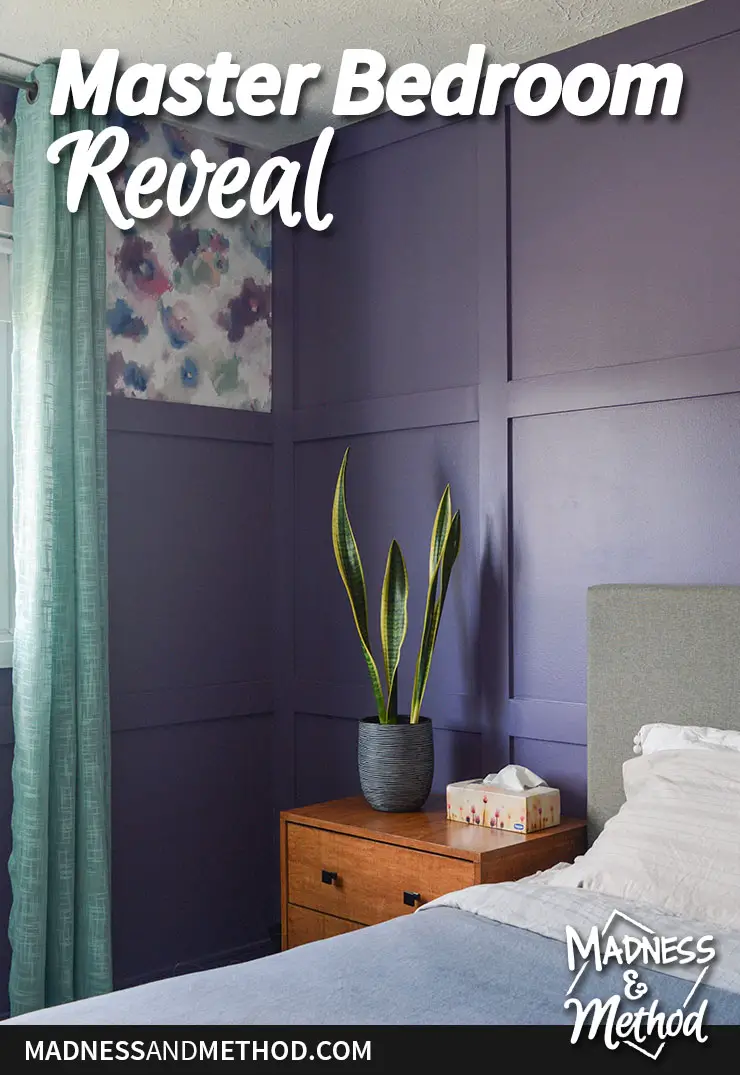 master bedroom reveal graphic