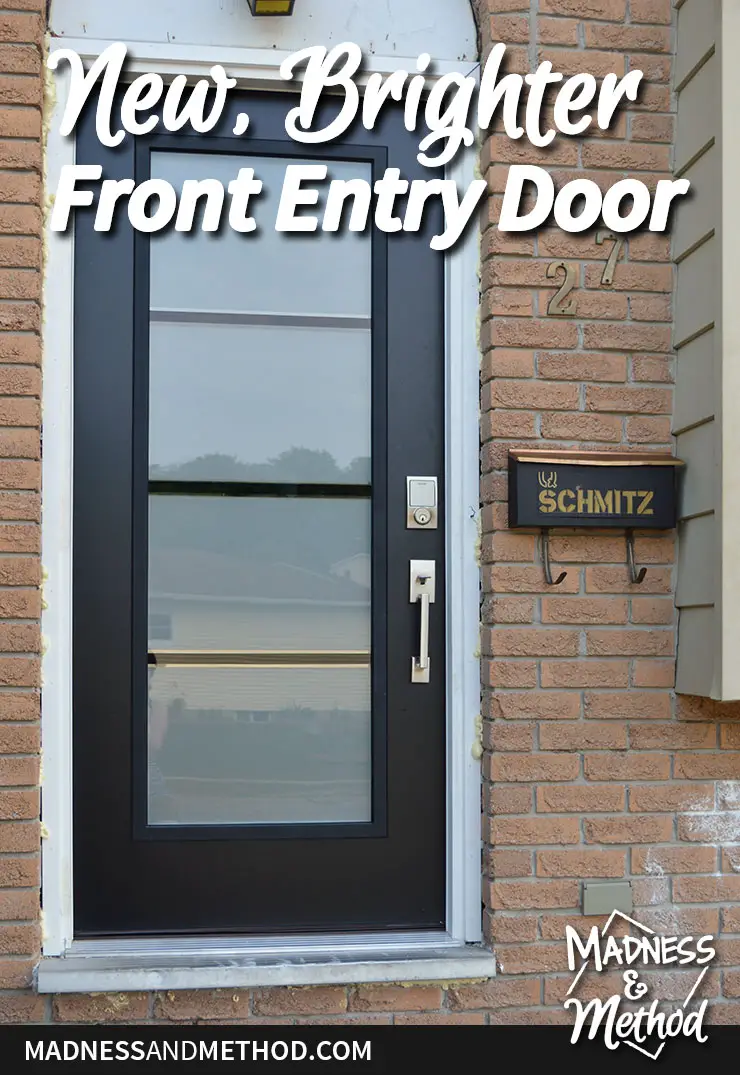 new and bright front entry door