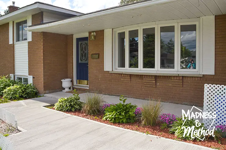 side-split house front porch