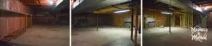 cleared out crawlspace