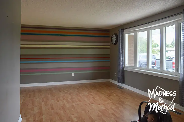 striped accent wall