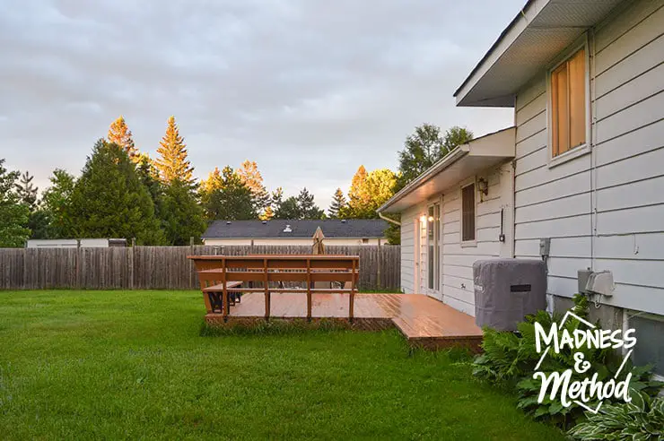 ground level raised deck