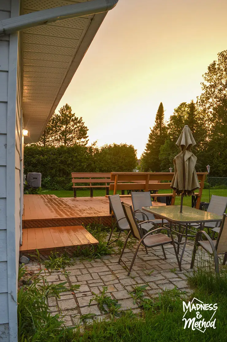 backyard patio table