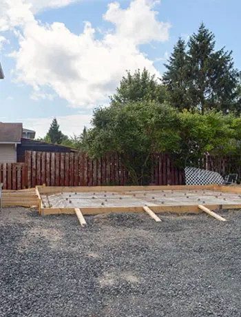 detached garage footing