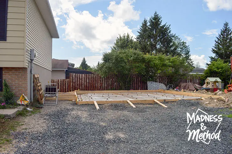 detached garage footing