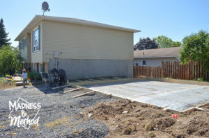 garage concrete form