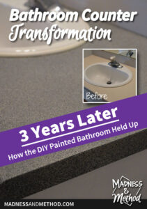 bros painted bathroom counters