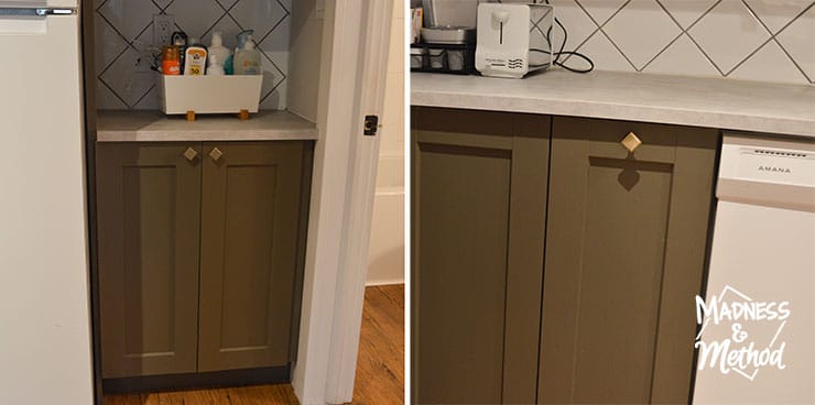 colour variation of painted cabinets