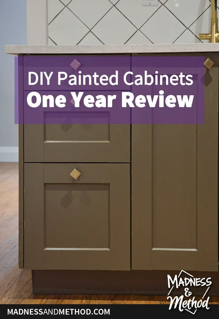 diy painted cabinets wear