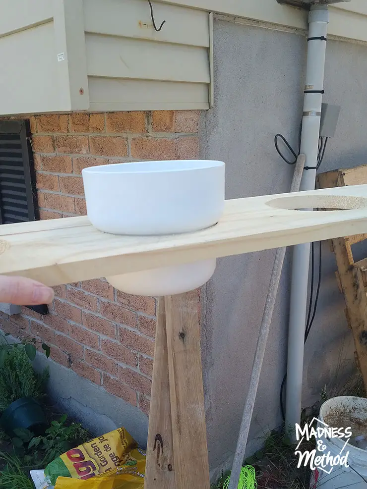 plant pot on shelf