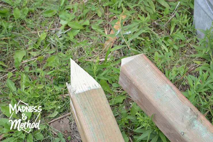 spike in wood post