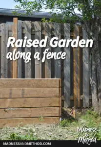 build a raised garden along fence