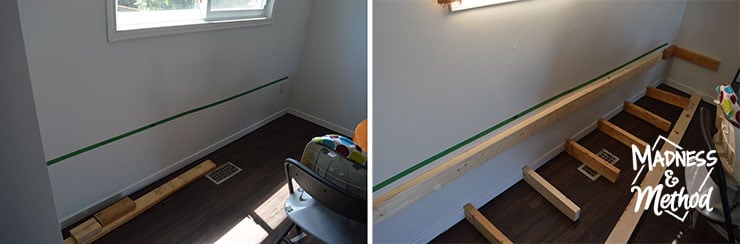 building floating bench