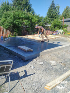 starting construction of garage