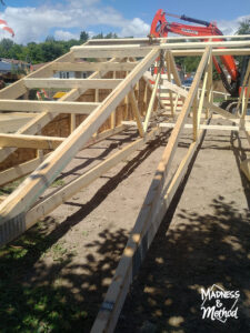 installing garage roof trusses