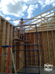 adding roof trusses to garage