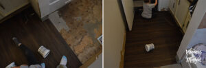 installing vinyl planks in bathroom
