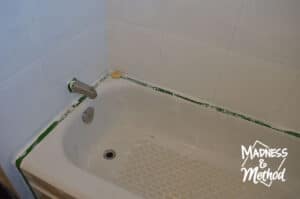 messy painted bathtub