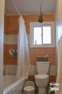 orange bathroom shower tiles