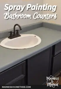 spray painting bathroom counters