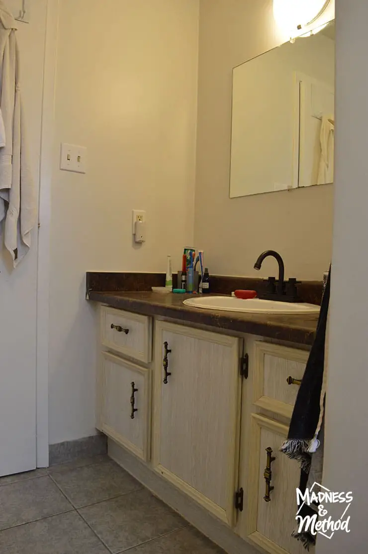 old bathroom vanity