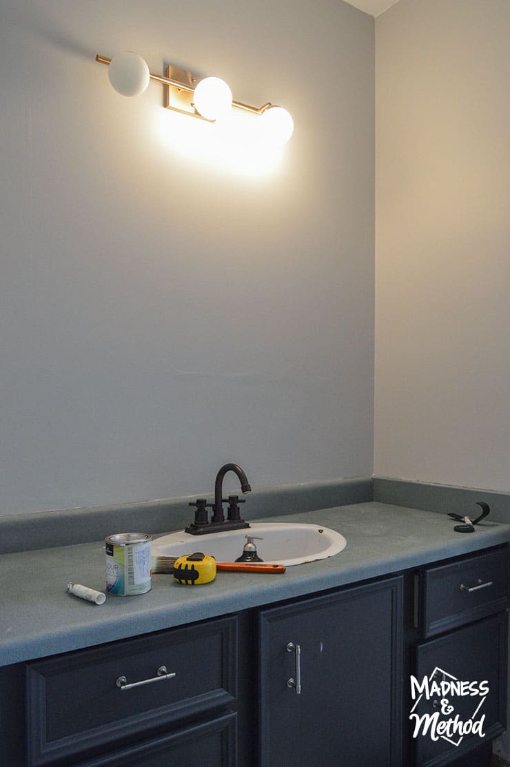 black bathroom vanity