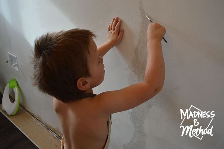 zachary helping paint