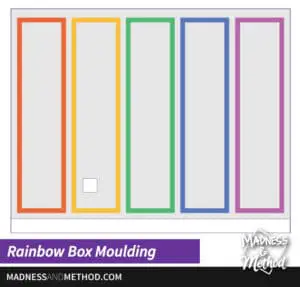 rainbow box moulding graphic