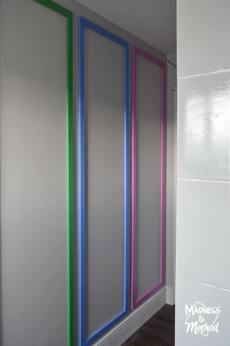 rainbow trim in bathroom