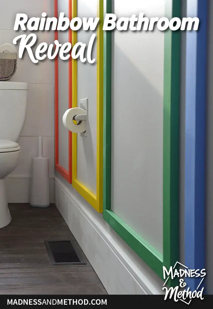 rainbow bathroom reveal image