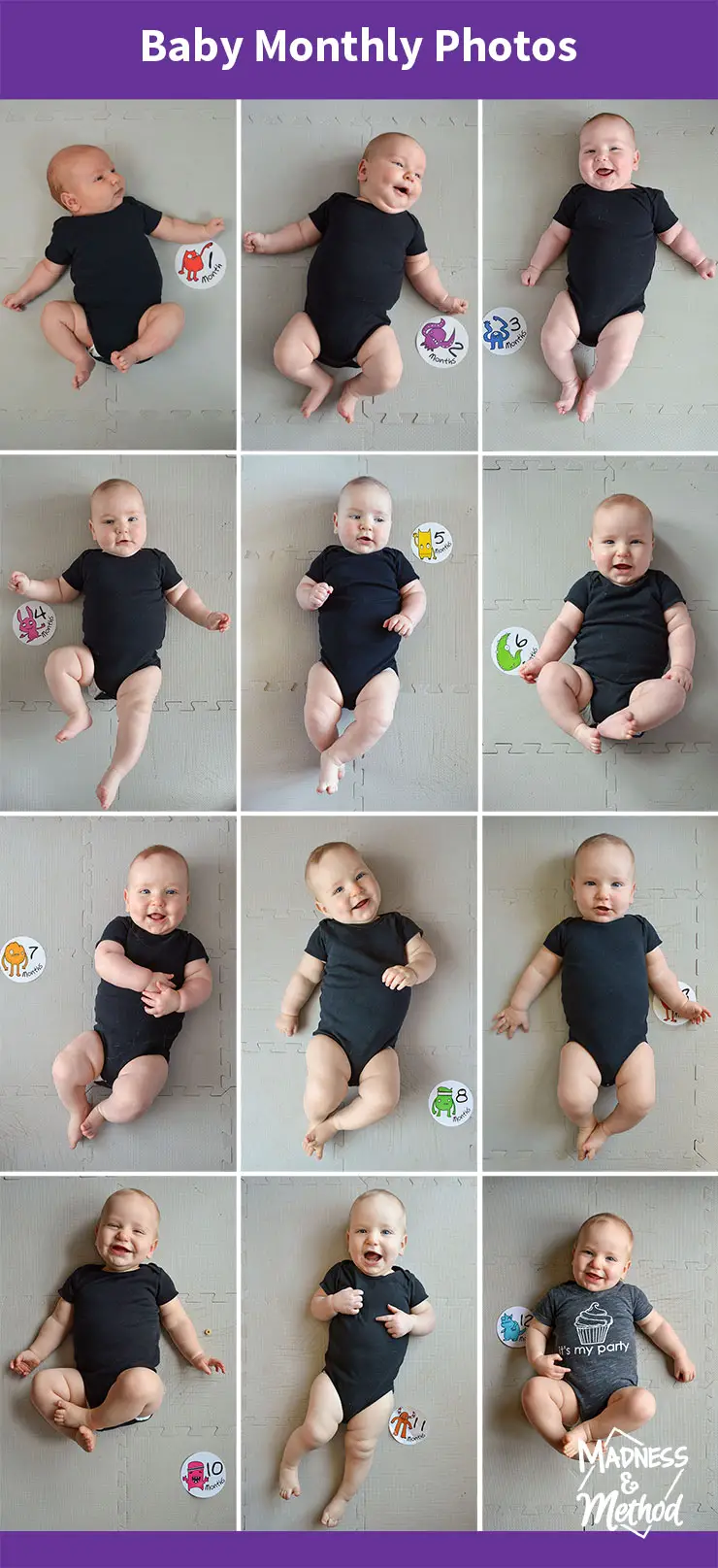 felix baby monthly photos