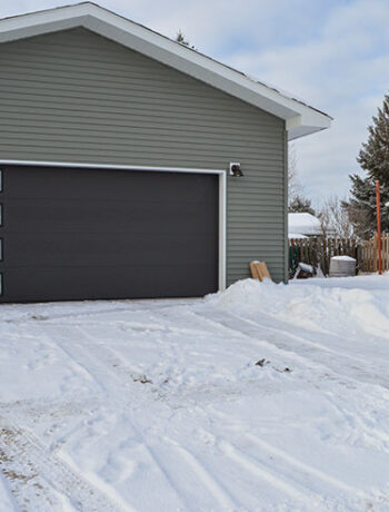 double garage black door