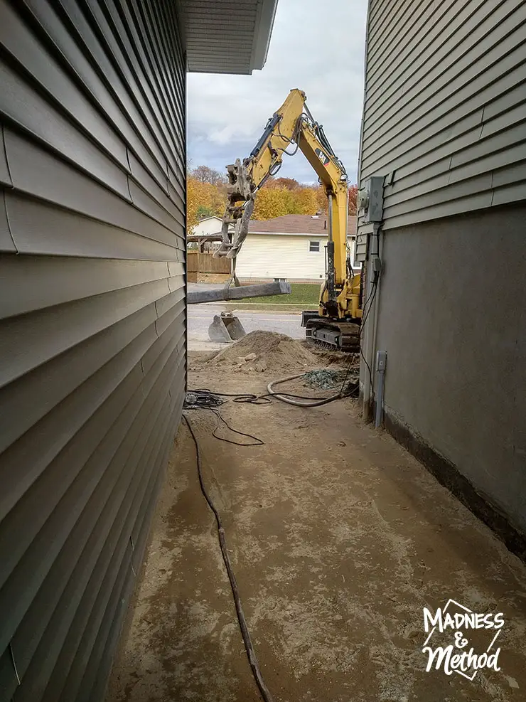 new concrete front step