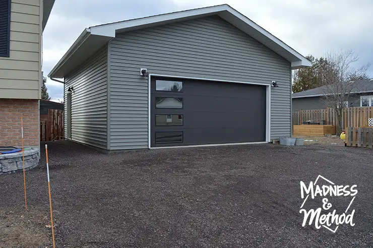 double car garage with gable roof