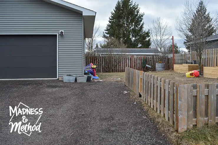 fence near garage