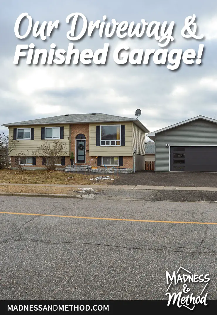 driveway and finished garage