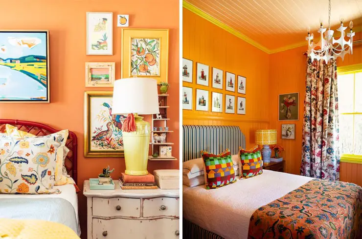 orange bedrooms