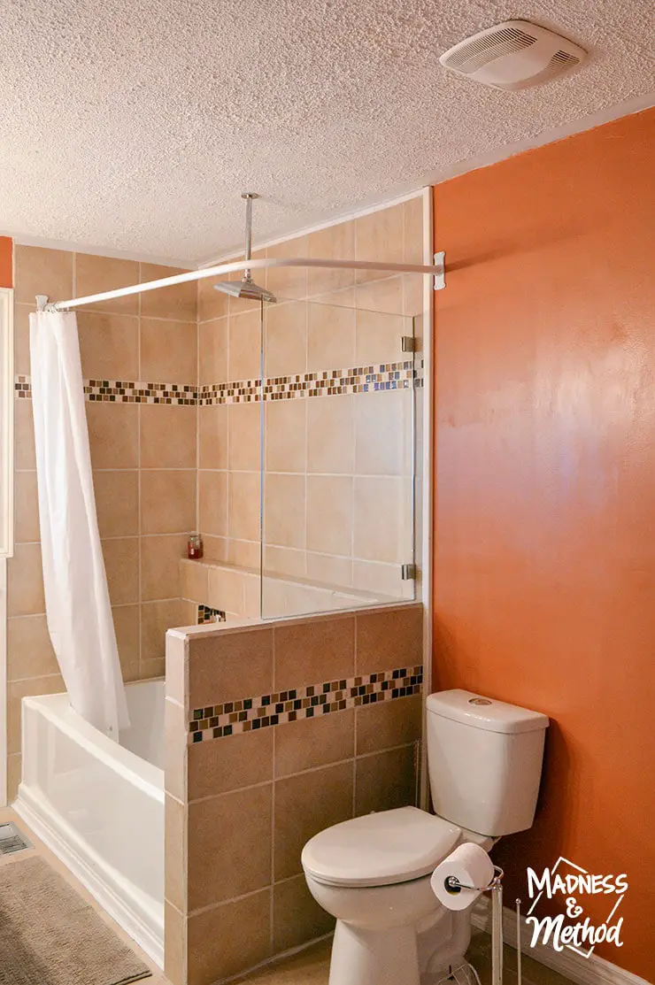 orange bathroom