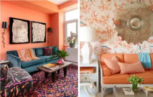 orange coral rooms