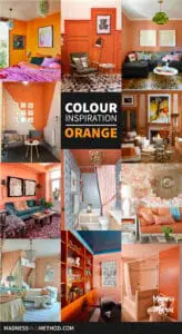 colour inspiration orange pinterest graphic