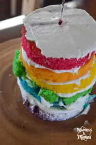 naked rainbow layer cake